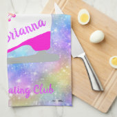 Rainboogijsschaatsen Aangepaste afbeelding Skater Theedoek (Quarter Fold)