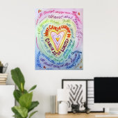 Rainboogkanker Harde Poster Kunstschilfering Afdru (Thuiskantoor)