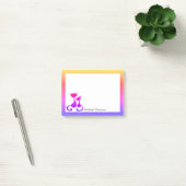 Rainboogkatten Silhouette gepersonaliseerd Post-it® Notes (Kantoor)