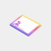 Rainboogkatten Silhouette gepersonaliseerd Post-it® Notes (Schuin)