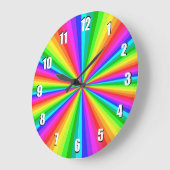 Rainboogkleur Burst Rainbow Wall klok (Hoek)