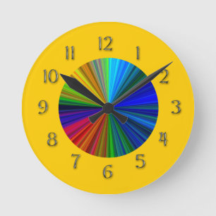 Rainboogkleur Burst Ronde Klok