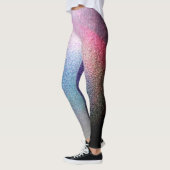 Rainboogkleur Glitter Effect Grafische afdruk Leggings (Links)
