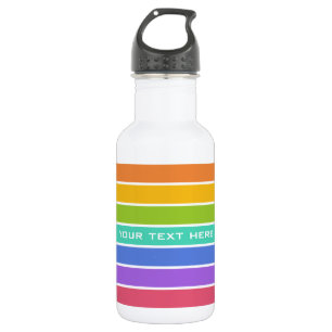 Rainboogkleuren, aangepast waterfles