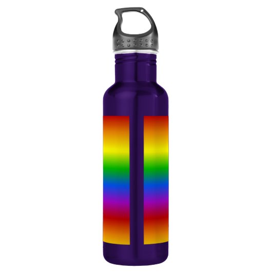 Rainboogkleuren, aangepast waterfles (Achterkant)