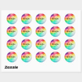 Rainboogkleuren Abstract ontwerp Hartelijk dank Ronde Sticker (Vel)