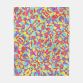 Rainboogkleuren Handtekening Crayon Doodle Pattern Fleece Deken (Voorkant)
