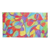 Rainboogkleuren Handtekening Crayon Doodle Pattern Kussensloop (Achterkant-Rechts)