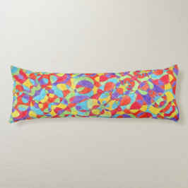 Rainboogkleuren Handtekening Crayon Doodle Pattern Lichaamskussen