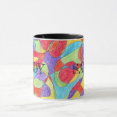 Rainboogkleuren Handtekening Crayon Doodle Pattern Mok (Midden)