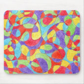 Rainboogkleuren Handtekening Crayon Doodle Pattern Muismat (Voorkant)