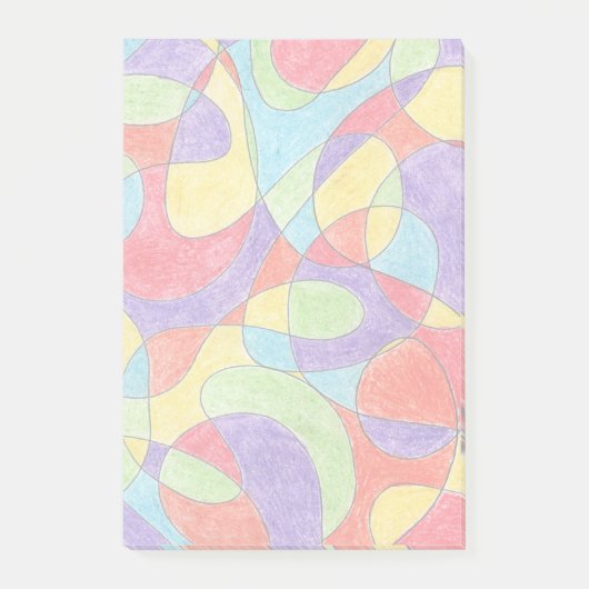 Rainboogkleuren Handtekening Crayon Doodle Pattern Post-it® Notes (Voorkant)