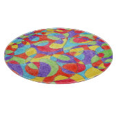 Rainboogkleuren Handtekening Crayon Doodle Pattern Snijplank (Hoek)