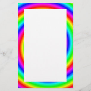 Rainboogkleuren. Heldere en kleurrijke spiraal. Briefpapier