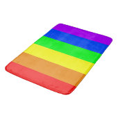 Rainboogkleuren, heldere, gelukkige strepen badmat (Gekanteld)