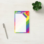 Rainboogkleuren met vlag en aangepaste tekst post-it® notes (Kantoor)