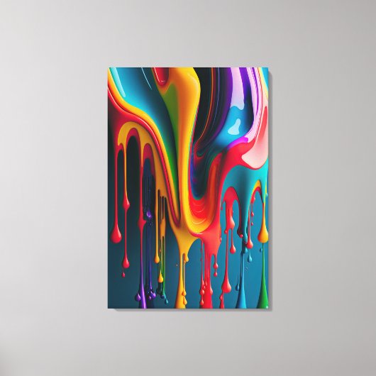 Rainboogkleuren Schilderverf kleurig mooi Canvas Afdruk (Voorkant)