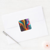 Rainboogkleuren Schilderverf kleurig mooi Vierkante Sticker (Envelop)