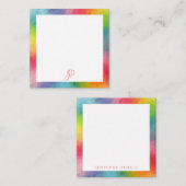 Rainboogkleuren Sjabloon handschrift monogram (Voorkant / Achterkant)