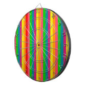 Rainboogkleuren Verticale strips Stijl Dartbord (Voorkant Rechts)