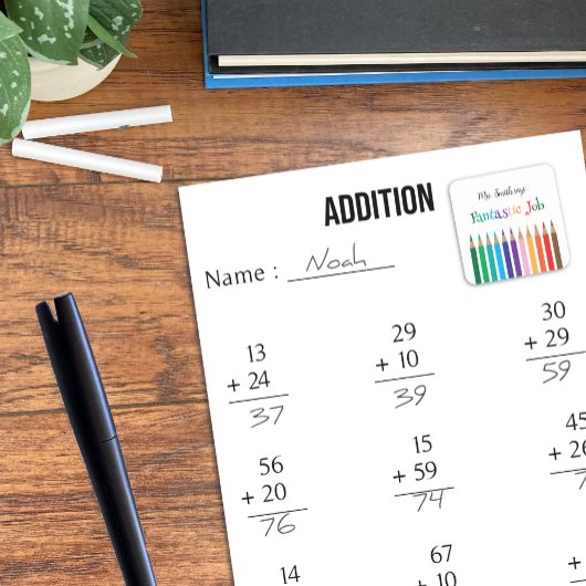 Rainboogkleurencils Stickers achterzijde