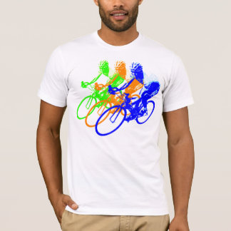 Rainboogkleurencyclist T-shirt