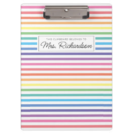Rainboogkleurig Homeschool lerarenklembord Klembord