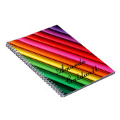 Rainboogkleurige potloden laptop notitieboek (Rechterzijde)