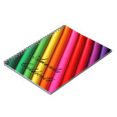 Rainboogkleurige potloden laptop notitieboek (Linkerzijde)