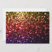 Rainboogkleurige sparkles Sweet 16 elegant script Kaart (Achterkant)