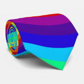 Rainboogkleurpalet, gestreept kleurig patroon 2 stropdas (Opgerold)