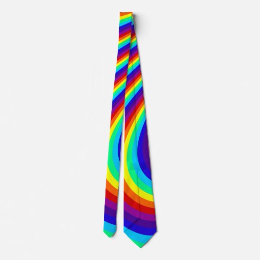 Rainboogkleurpalet, gestreept kleurig patroon 2 stropdas (Achterkant)