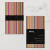 Rainboogkleurstrips Sjabloon Visitekaartje (Voorkant / Achterkant)