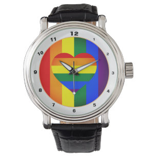Rainboogkunst en Pride Regenboogvlag mode/LGBT Horloge