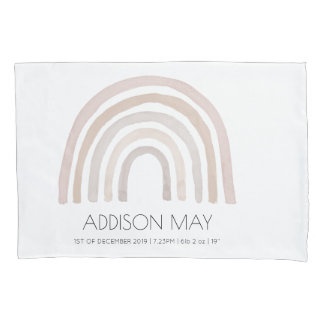 Rainboogkussens, blauwe en neutrale regenboog kussensloop