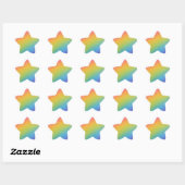 Rainboogmiddelkleurige huiden ster sticker (Vel)