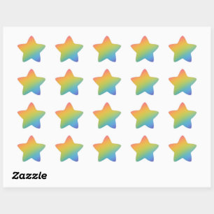 Rainboogmiddelkleurige huiden ster sticker