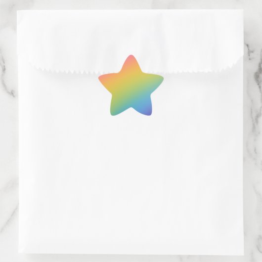 Rainboogmiddelkleurige huiden ster sticker (Tas)