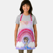 Rainboogontwerp met jong meisje schort (Insitu)