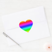 Rainboogoptische verlichting hart sticker (Envelop)