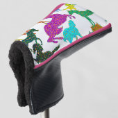 Rainboogpaarden - "Dotty about Horses!" Golfheadcover (3/4 voorkant)