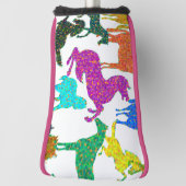 Rainboogpaarden - "Dotty about Horses!" Golfheadcover (Draai 90)