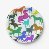 Rainboogpaarden - "Dotty about Horses!" Papieren Bordje (Voorkant)