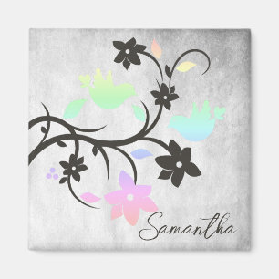 Rainboogpasta Lovevogels, gepersonaliseerd magneet