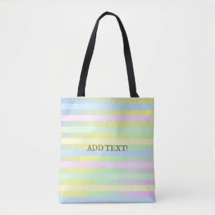 Rainboogpastelkleuren Draagtas