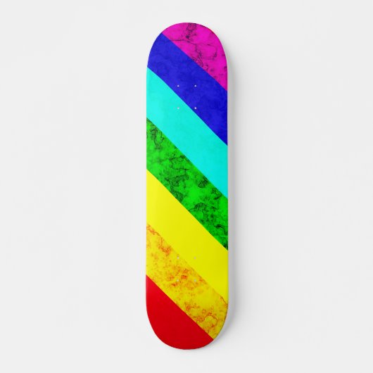 Rainboogpatroon abstract skateboard (Voorkant)