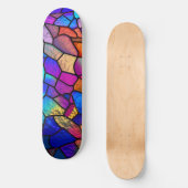 Rainboogpatroon Glas in lood Skateboard (Voorkant)