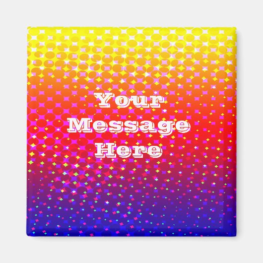 Rainboogpatroon Sparkle Magnet Magneet (Voorkant)