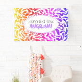 Rainboogpenseel Verf Birthday Party Spandoek (Insitu)