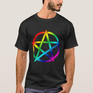 Rainboogpentakel voor donkere Shirten T-shirt
